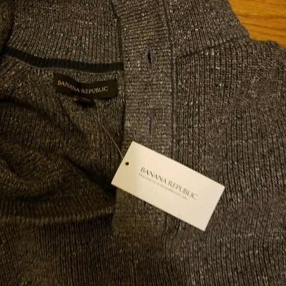 Banana Republic blue button neck sweater - Picture 2 of 3